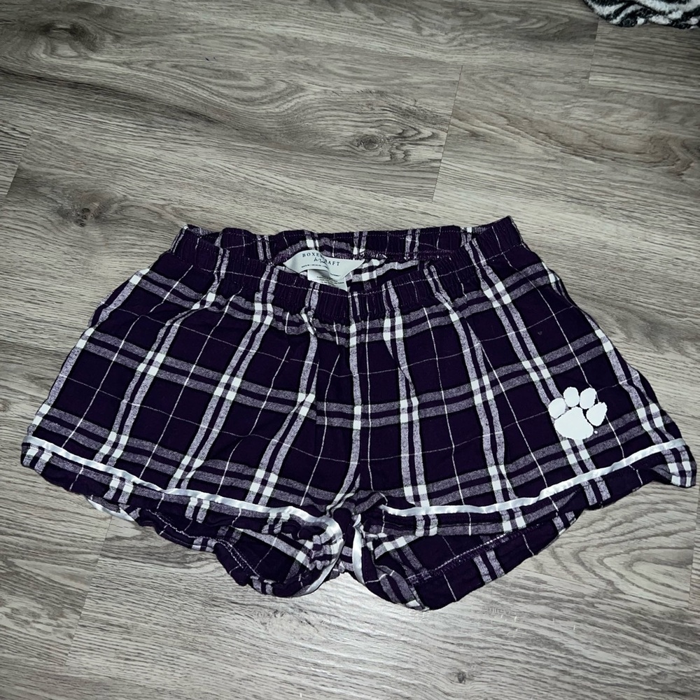 Purple and white Clemson pj shorts - Picture 2 of 5